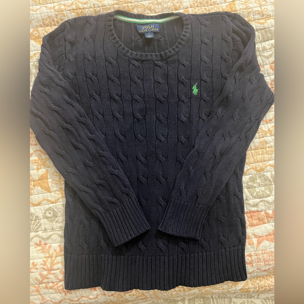 Polo Ralph Lauren Dark Blue Cable Knit Sweater